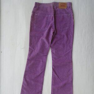 Levi's Womens 517 Boot Cut Slim Fit Corduroy Pants Size 30 Purple